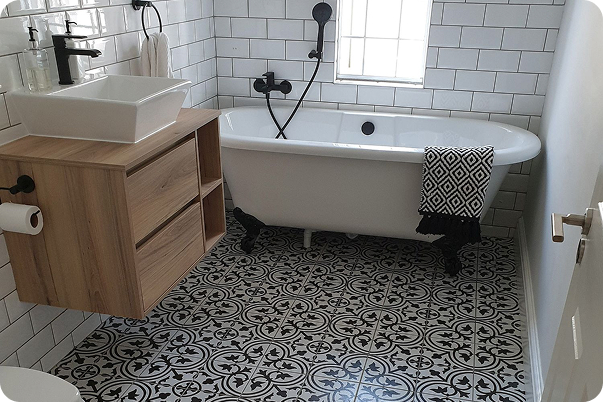 Modern bathroom renovation with high-quality finishes